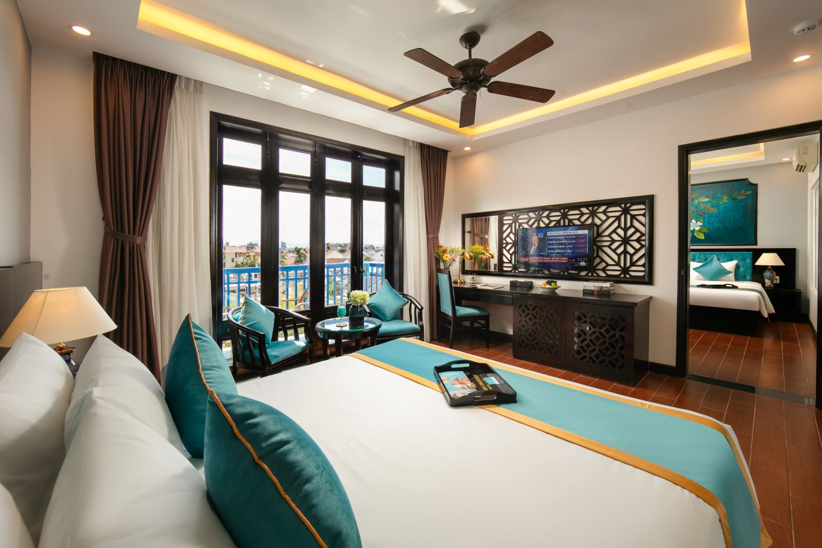 Family Connecting Garden View or Partial River & Balcony